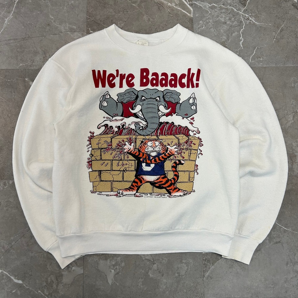 Vintage Alabama Crimson Tide Sweatshirt Mens Large Graphic Pullover Crewneck